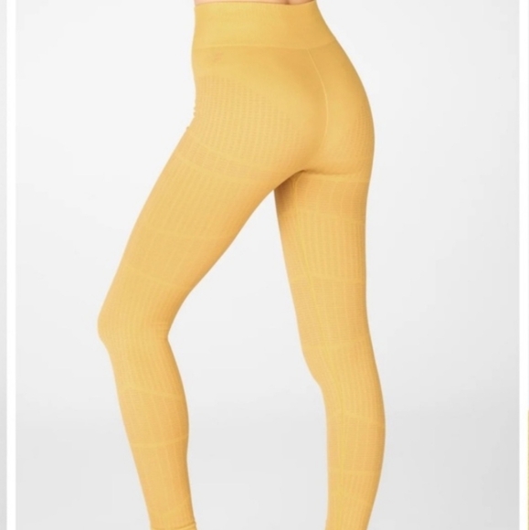 Fabletics Yellow Seamless Leggings Size S - Picture 2 of 16